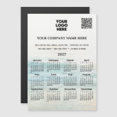 2027 Magneetkalender Zakelijke naam Logo QR-code (Voorkant / Achterkant)