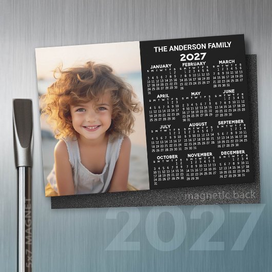 2027 Magnetische Kalender - Foto Jaaroverzicht Mod