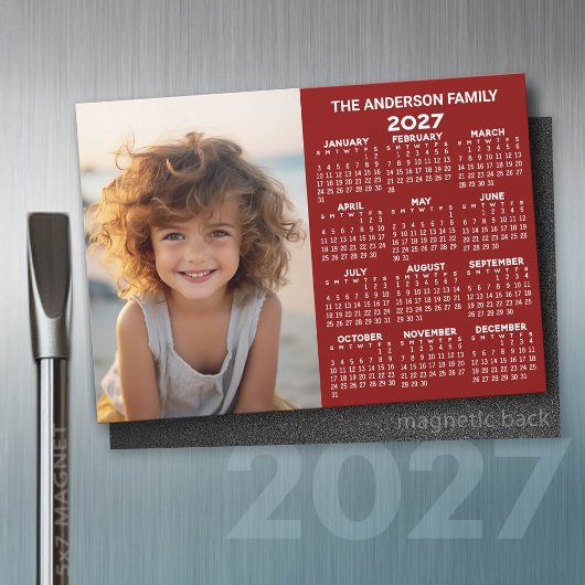2027 Magnetische Kalender - Foto Jaaroverzicht Mod