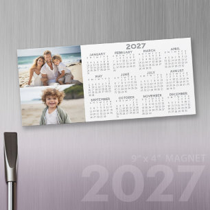 2027 Magnetische Kalender met 2 Foto Collage