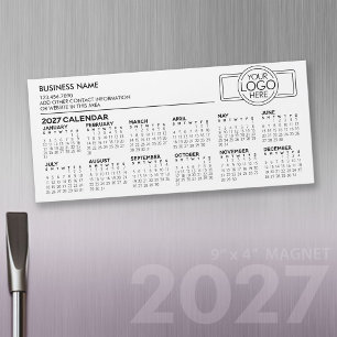 2027 Magnetische Kalender met Zakelijk Logo en Inf