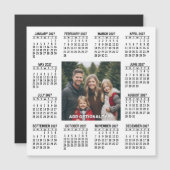 2027 Magnetische Kalender Vierkant met Foto (Voorkant / Achterkant)