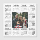 2027 Magnetische Kalender Vierkant met Foto (Voorkant)