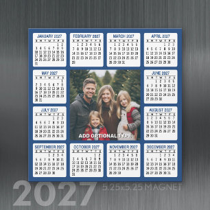 2027 Magnetische Kalender Vierkant met Foto