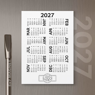 2027 Magnetische Kalender Zakelijk Logo Magnetisch