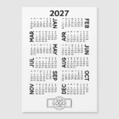 2027 Magnetische Kalender Zakelijk Logo Magnetisch (Voorkant)