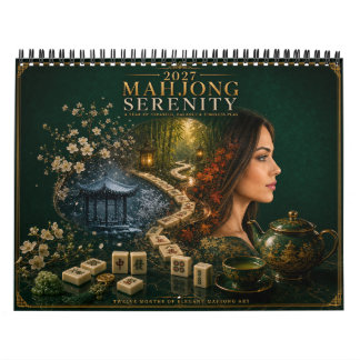 2027 Mahjong Serenity Four Seasons Wandkalender Kalender