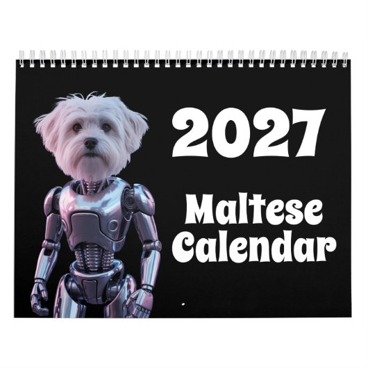 2027 Maltese hondenkalender Kalender (Hoes)