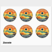 2027 Mediterranean Solar Eclipse Ronde Sticker (Vel)