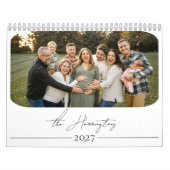 2027 Minimaal Moderne Aangepaste Fotosamenstelling Kalender (Hoes)