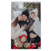 2027 Minimalistisch Script Aangepaste Foto Kalender (Hoes)