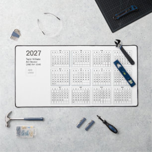 2027 Minimalistisch Zakelijk Logo Bureaublad Decor Bureaumat