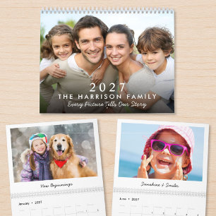 2027 Minimalistische Gezinsfoto Kalender