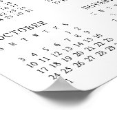 2027 Minimalistische Jaarkalender Poster (Hoek)