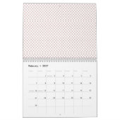 2027 Minimalistische Kalender | Rood Raster Huisde (Feb 2027)