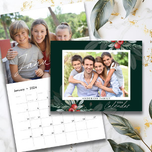 2027 Modern Handgeschreven Script Familie Foto Kalender