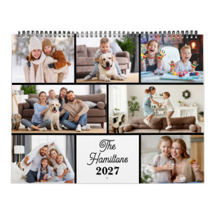 2027 Moderne Aangepaste Gezinsfotokalender Kalender