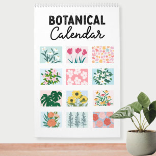 2027 Moderne Abstracte Botanische Kalender