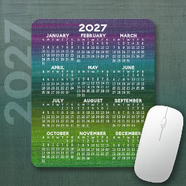 2027 Moderne Abstracte Kalender Verticaal Muismat