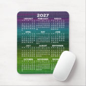 2027 Moderne Abstracte Kalender Verticaal Muismat (Met muis)
