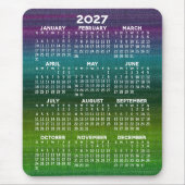 2027 Moderne Abstracte Kalender Verticaal Muismat (Voorkant)
