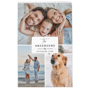 2027 Moderne Elegante Aangepaste Familie Fotocolla Kalender