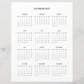 2027 Moderne minimalistische printbare kalender in (Voorkant)