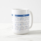2027 Monthly Calendar Double Sided Koffiemok (Voorkant rechts)