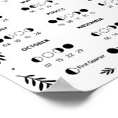 2027 Mot Kraai Hemelse Maankalender Poster (Hoek)