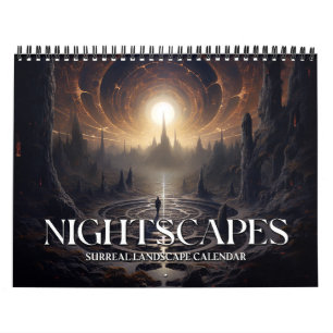 2027 Nachtlandschappen 3 Surreal Landschaps Kunst  Kalender