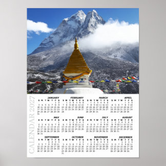 2027 Nepalese kalender, Ama Dablan, Sagarmatha Poster