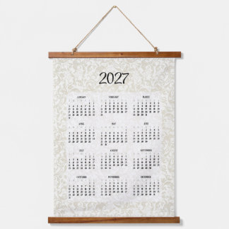 2027 Neutrale barokkalender  Hangend Wandkleed