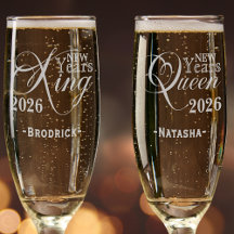 2027 Nieuwjaar Zijn Haar Koning Koningin Persoonli
