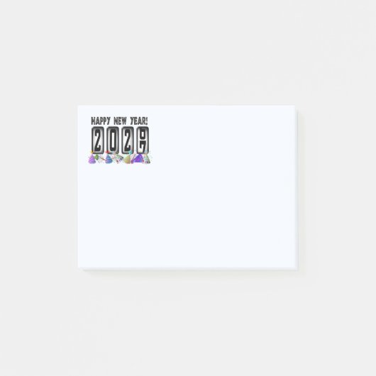 2027 Nieuwjaars Odometer Post-it® Notes (Voorkant)