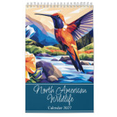 2027 Noord-Amerikaanse Wilde Dieren Enkele Pagina Kalender (Hoes)
