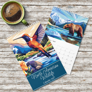 2027 Noord-Amerikaanse Wilde Dieren Enkele Pagina Kalender