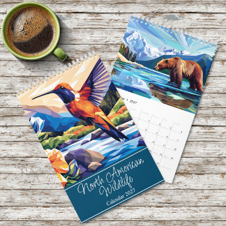 2027 Noord-Amerikaanse Wilde Dieren Enkele Pagina Kalender
