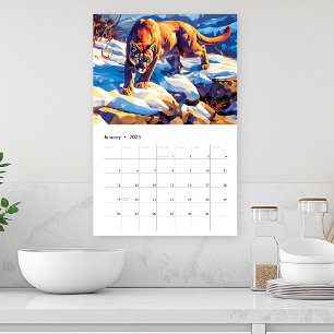 2027 Noord-Amerikaanse Wilde Dieren Enkele Pagina Kalender