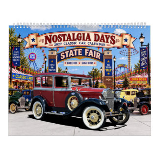 2027 Nostalgische Klassieke Auto Wandkalender Kalender