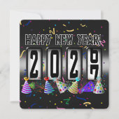 2027 Odometer Nieuwjaarsfeest Kaart (Voorkant)