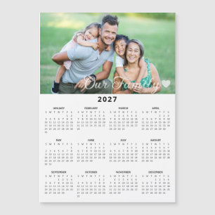 2027 Onze Familie Aangepaste Foto Magnetische Kale