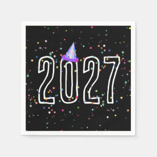 2027 Oud en Nieuw-feest met sterren Servet