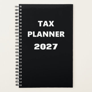 2027 Planner Belastingplanner Zwart Wit Ontwerp