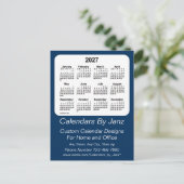 2027 Politie Box Blauwe Zakelijke Kalender door Ja Briefkaart (Staand voorkant)