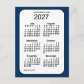 2027 Politiedoos blauw 6 maanden Mini Agenda van J Briefkaart (Voorkant)