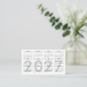 2027 portefeuilleformaat kalender visitekaartje (Staand voorkant)
