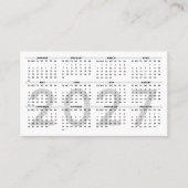 2027 portefeuilleformaat kalender visitekaartje (Voorkant)