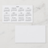 2027 Portefeuillegrootte Kalender Visitekaartje (Voorkant / Achterkant)