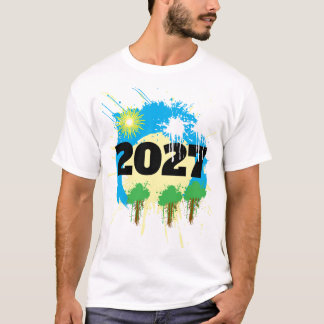 2027 Prachtige, levendige kleuren NIEUWJAAR T-shirt