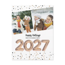 2027 Prettig Kerstfeest Foto Ballonnen Nummers